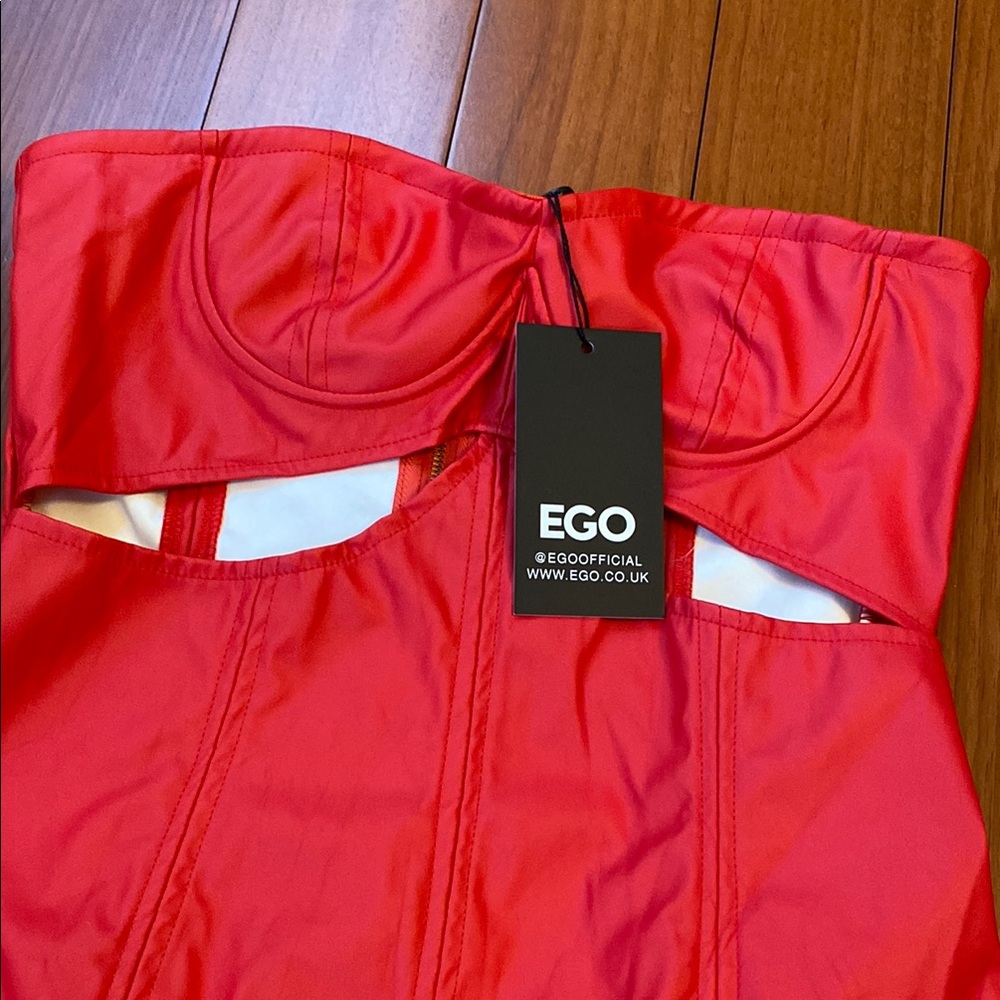 NWT Red Strapless Dress - Picture 3 of 4